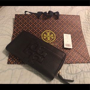 TB Bombe T Zip Continental wallet in Navy Blue